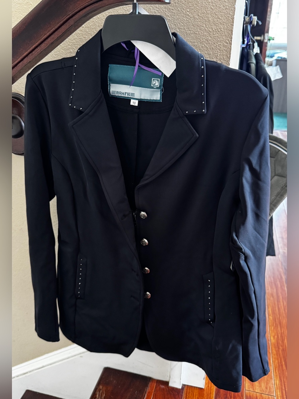 Romfh Bling Show Jacket Coat Black